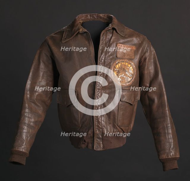 Tuskegee Airman flight jacket worn by Lt. Col. Woodrow W. Crockett, 1942. Creator: Aero Leather Clothing Co..
