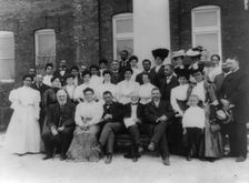 Tuskegee Institute faculty with Andrew Carnegie, Tuskegee, Alabama, 1906. Creator: Frances Benjamin Johnston