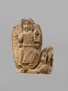 Tusk Fragment with Christ Enthroned, Egypt, 810-1010. Creator: Unknown