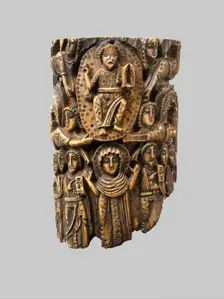 Tusk Fragment with the Ascension, Egypt or Palestine, 720-970 Radiocarbon date, 95% probability. Creator: Unknown