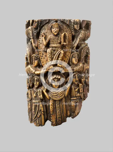 Tusk Fragment with the Ascension, Egypt or Palestine, 720-970 Radiocarbon date, 95% probability. Creator: Unknown.
