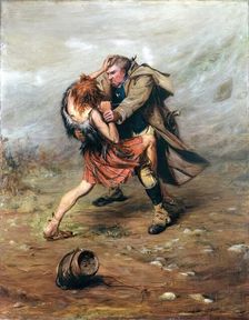 Tussle For The Keg, c1860s. Creator: John Pettie