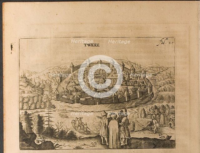 Tver (Illustration from Travels to the Great Duke of Muscovy and the King of Persia by Adam Oleari Artist: Rothgiesser, Christian Lorenzen (?-1659)