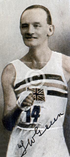 TW Green, long distance walker, 1935. Artist: Unknown