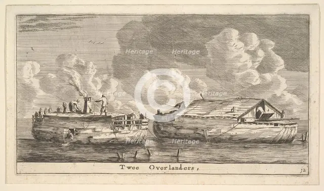 Twee Overlanders, 17th century. Creator: Reinier Zeeman.