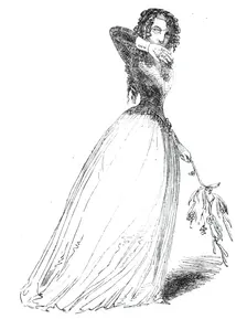 Twelfth Night characters - Miss Mistletoe, 1844. Creator: Unknown