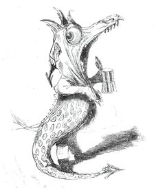 Twelfth Night characters - Nibble'em, the Dragon, 1844. Creator: Unknown