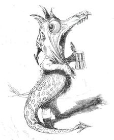 Twelfth Night characters - Nibble'em, the Dragon, 1844. Creator: Unknown