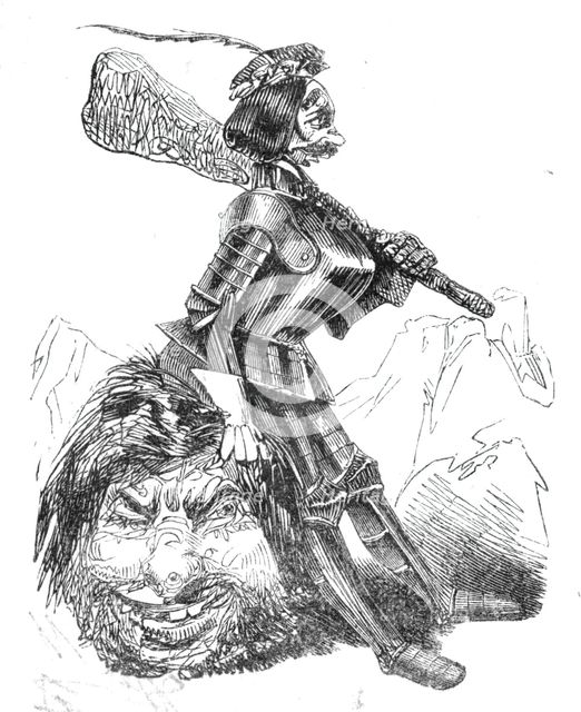 Twelfth Night characters - Sir Kill-'em-and-eat-'em, 1844.  Creator: Unknown.
