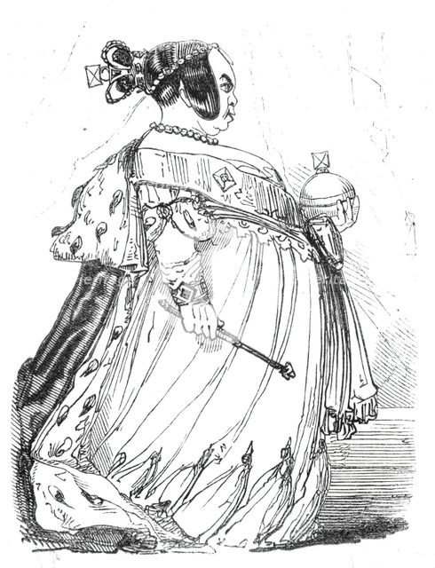 Twelfth Night characters - The Queen, 1844.  Creator: Unknown.