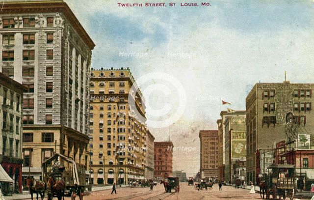 Twelfth Street, St Louis, Missouri, USA, 1915. Artist: Unknown