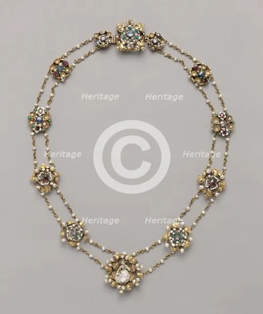 Twelve Medallions Mounted as a Necklace, c. 1400. Creator: Unknown.