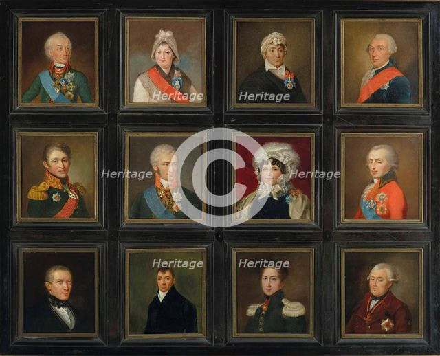 Twelve miniature portraits of the family of Natalia Zubova, née Suvorova (1775-1844), and Count Niko