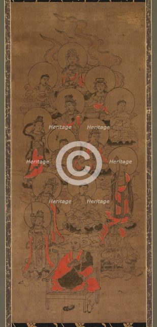 Twelve Buddhas and Kobo Daishi (Jusanbutsu), late 17th century. Creator: Unknown.