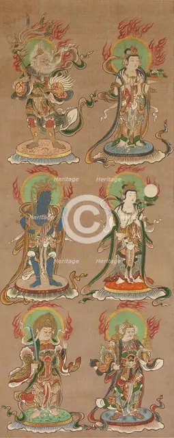 Twelve Deva Kings (Juniten), 16th century. Creator: Unknown.