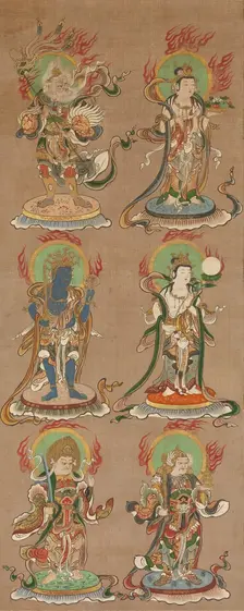 Twelve Deva Kings (Juniten), 16th century. Creator: Unknown