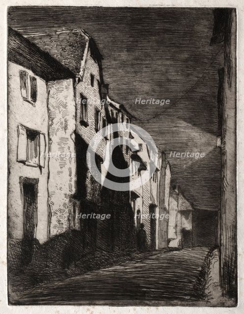 Twelve Etchings from Nature: Street in Saverne, 1858. Creator: James McNeill Whistler (American, 1834-1903).