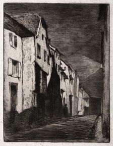 Twelve Etchings from Nature: Street in Saverne, 1858. Creator: James McNeill Whistler (American, 1834-1903)