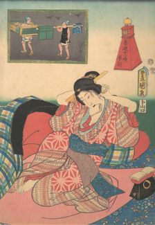 Twelve Hours of Spring Pleasures: Hour of the Dragon, 19th century., 19th century. Creator: Utagawa Kunisada