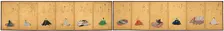 Twelve Poetic Immortals and Their Poems, 1850. Creator: Reizei Tamechika
