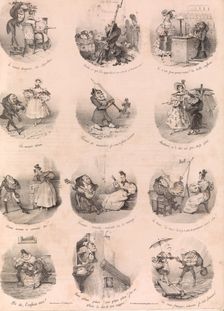 Twelve Satirical Vignettes (Le Charivari, December 10, 1832), December 1, 1832. Creator: Charles Joseph Traviès de Villers