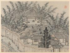 Twelve Views of Tiger Hill, Suzhou: Bamboo Pavilion, Tiger Hill, after 1490. Creator: Shen Zhou (Chinese, 1427-1509)