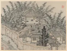 Twelve Views of Tiger Hill, Suzhou: Bamboo Pavilion, Tiger Hill, after 1490. Creator: Shen Zhou (Chinese, 1427-1509)