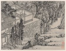 Twelve Views of Tiger Hill, Suzhou: The Enlightened Stone Retreat, after 1490. Creator: Shen Zhou (Chinese, 1427-1509)