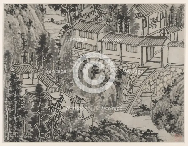 Twelve Views of Tiger Hill, Suzhou: The Pine Retreat, after 1490. Creator: Shen Zhou (Chinese, 1427-1509).