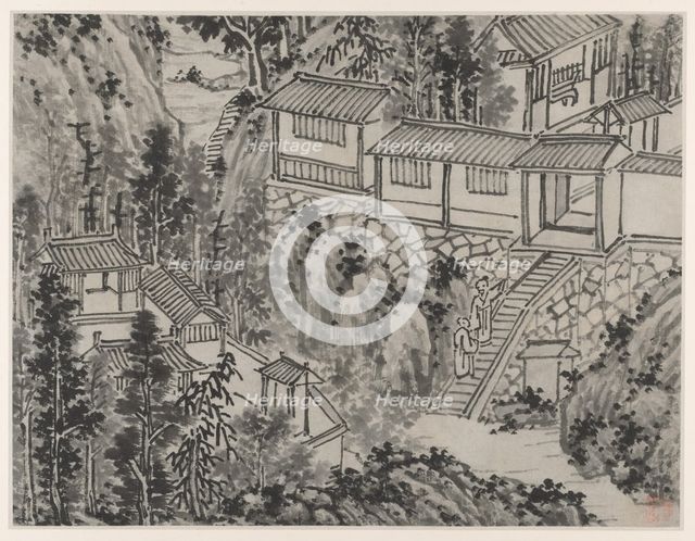 Twelve Views of Tiger Hill, Suzhou: The Pine Retreat, after 1490. Creator: Shen Zhou (Chinese, 1427-1509).