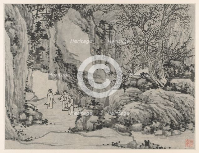 Twelve Views of Tiger Hill, Suzhou: The Sword Spring, Tiger Hill, after 1490. Creator: Shen Zhou (Chinese, 1427-1509).