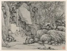 Twelve Views of Tiger Hill, Suzhou: The Sword Spring, Tiger Hill, after 1490. Creator: Shen Zhou (Chinese, 1427-1509)