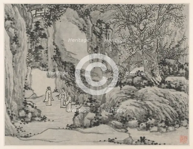 Twelve Views of Tiger Hill, Suzhou: The Sword Spring, Tiger Hill, after 1490. Creator: Shen Zhou (Chinese, 1427-1509).