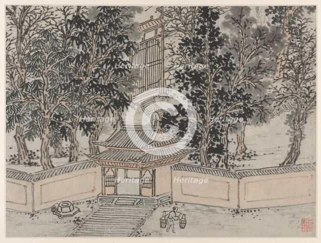Twelve Views of Tiger Hill, Suzhou: Tiger-Flight Spring at the Back Gate, after 1490. Creator: Shen Zhou (Chinese, 1427-1509).