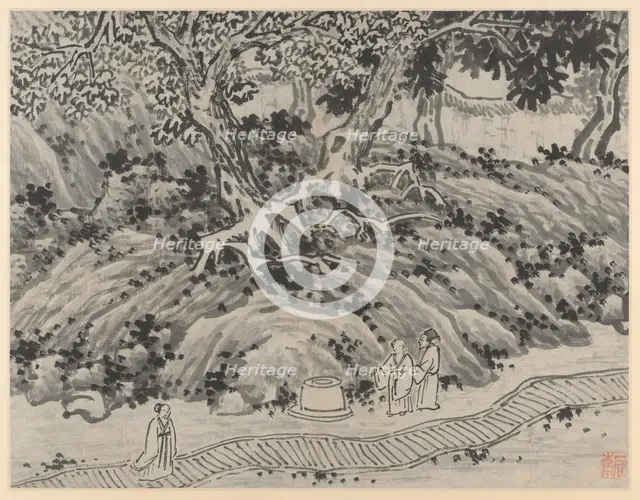 Twelve Views of Tiger Hill, Suchou: The Fool's Spring, after 1490. Creator: Shen Zhou (Chinese, 1427-1509).