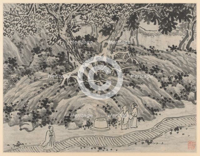 Twelve Views of Tiger Hill, Suchou: The Fool's Spring, after 1490. Creator: Shen Zhou (Chinese, 1427-1509).
