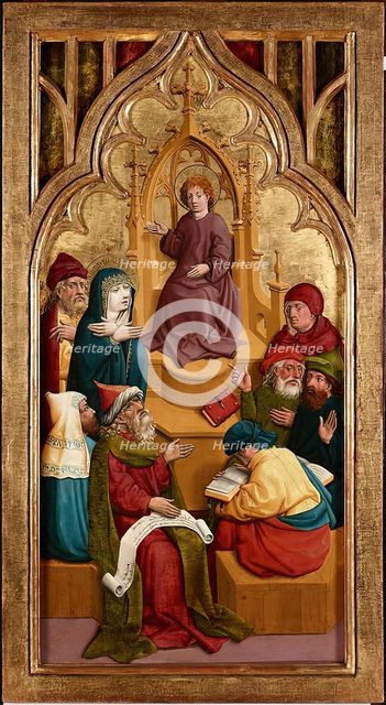 Twelve year old Jesus in the temple, c1445/1450. Creator: Master of Lichtenstein Castle.