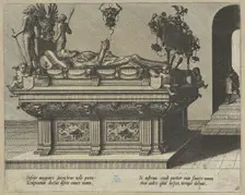 Twenty album pages with prints from the series Coenotaphiorum 1563. Creators: Johannes van Doetecum I, Lucas van Doetecum