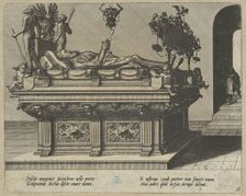 Twenty album pages with prints from the series Coenotaphiorum 1563. Creators: Johannes van Doetecum I, Lucas van Doetecum
