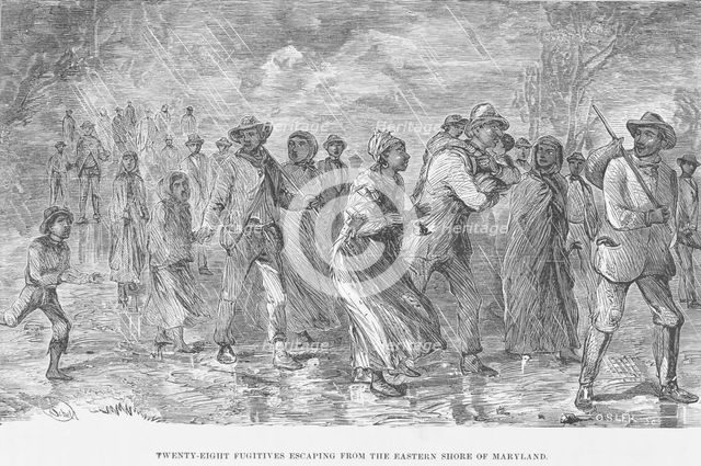 Twenty-eight fugitives escaping from the Eastern Shore of Maryland, 1872. Creator: Unknown.