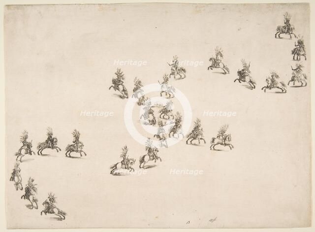 Twenty-four Cavaliers Form a Double S, 1652. Creator: Stefano della Bella.
