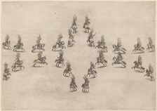 Twenty-Four Cavaliers in an Oval, 1652. Creator: Stefano della Bella