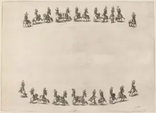 Twenty-Four Cavorting Cavaliers, 1652. Creator: Stefano della Bella