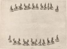 Twenty-Four Cavorting Cavaliers, 1652. Creator: Stefano della Bella