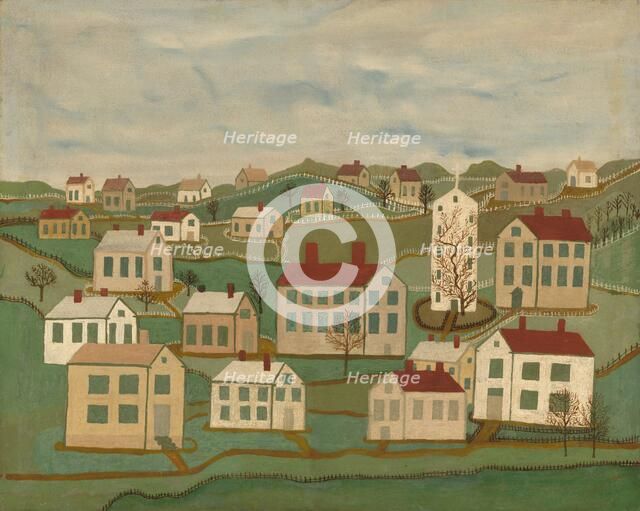 Twenty-two Houses and a Church, mid 19th century. Creator: Unknown.