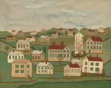 Twenty-two Houses and a Church, mid 19th century. Creator: Unknown
