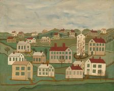 Twenty-two Houses and a Church, mid 19th century. Creator: Unknown