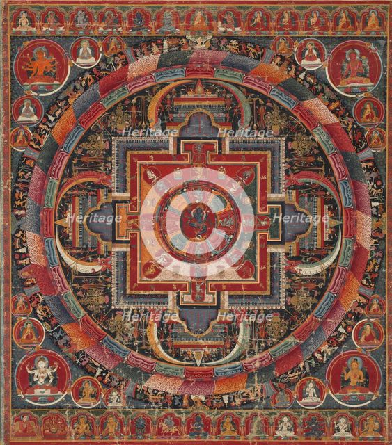 Twenty-three Deity Nairatma Mandala, c. 1375. Creator: Unknown.