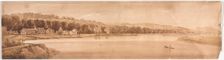 Twenty Views of Paris and Environs: View of St. Cloud and Mount Calvary..., 1802. Creator: Thomas Girtin (British, 1775-1802)