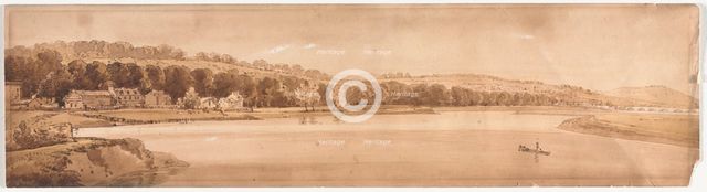 Twenty Views of Paris and Environs: View of St. Cloud and Mount Calvary..., 1802. Creator: Thomas Girtin (British, 1775-1802).